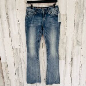 Rock Revival Women’s Size 27X33 Luna Bootcut Light Blue Denim Jeans NWT